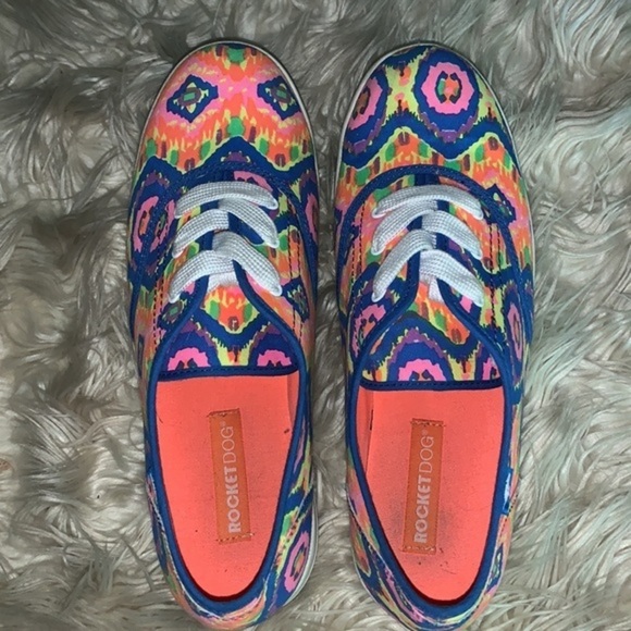 Rocket Dog Baker Electric Boogie Platform Sneakers Multi Color Woman’s Size 11 - Picture 10 of 15